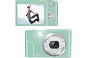 LECRAN Digital Camera,Compact Camera FHD 1080P Vlogging Camera 2.4" LCD with 16X Digital Zoom,Portbale Cameras for Photography,Mini Christmas Digital Camera for Beginners, Boys Girls