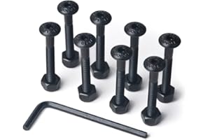 Loaded Boards Button Head Longboard Skateboard Hardware Bolt Pack w/Hex Tool (1.25 Inch)