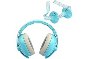 YARVPUV Cascos Bebe Antiruido Protectores Auditivos para Bebé 2-en-1 (0-4 años),Reducción de Ruido de 25dB, Banda Ajustable y Carcasa ABS Ligera,Azul