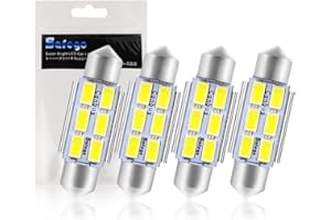Safego 4x C5W 36mm LED Lampadine Auto Cupola del Festone Luci Interne Auto Dome Festoon 6 SMD 5730 LED Lampada LED porta/lettura/soffitto/Interior DC 12V SILURO LED Luce Targa Illuminazione
