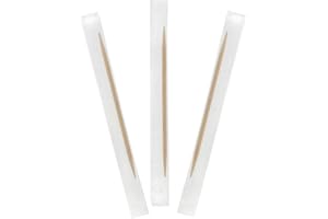 Royal FBA_RIW12S Plain Zahnstocher, einzeln in Zellophan verpackt, 1000 Stück, Holz, beige