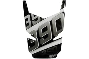 ‎BIKE-LABEL BIKE-label Tankpad 3D Silver Stripes Tank-Schutz passend für KTM-390 Duke 502543