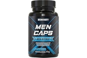 MENCRAFT MEN INTENSE - Männer Kapseln extrastark - DAUERHAFT Rezeptur hochdosiert - mit L-Arginin, Maca, Vitaminen, Ginseng, Ginkgo, 60 Kapseln