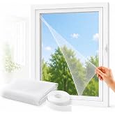 SOGUD Kayra 1&rsquo;li Pencere Sinekliği 75x125 cm - Yapışkanlı Cırtlı Sineklik T&uuml;l&uuml; - Yıkanabilir Tekrar Kullanılabilir Kesilebili
