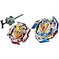 TOMY Beyblade Burst B-104 Starter Winning Valkyrie 12.Vl + B-105 Starter Z Achilles 11.Xt, Red, Blue, Plastic, 6+