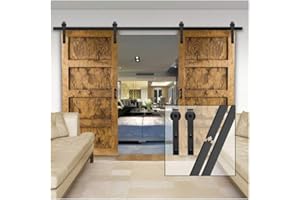 GIFSIN 10FT/305cm Kit de Puerta Corrediza Doble de Granero