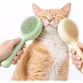 Jouis Kedi ve K&ouml;pek Tarak T&uuml;y Toplama &ndash; Basmalı Kendini Temizleyen Evcil Hayvan Bakım Fır&ccedil;ası, Yuvarlak Tasarım, &Ccedil;elik İğneli