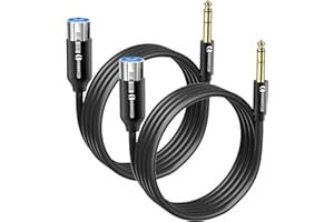 ANNNWZZD XLR Jack do wzmacniacza, miksera, mikrofonu, gitary 1M, 2 sztuki