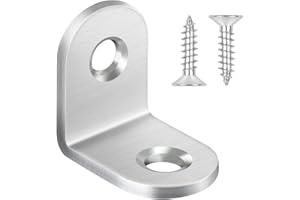 Bolatus 20 szt. łączników kątowych 20 x 20 mm, kąt metalowy, 90 stopni, stal nierdzewna, kątownik mały, z 40 śrubami do stałego połączenia, stołu, krzesła, regału na książki, kątownik meblowy