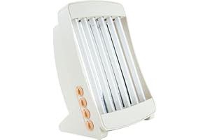 Efbe-Schott SC GB 906 - Solarium viso per la casa, abbronzante con 6 tubi UVA, prodotto in Germania, con 2 occhiali di protezione e maniglia per il trasporto, 90 W