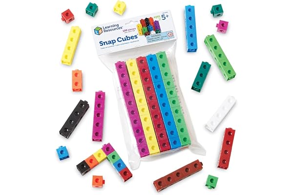Learning Resources Cubes Éducatifs – 100 Pièces Emboîtables 2 cm – 10 Couleurs – Activité Mathématique Montessori – Dès 5 Ans