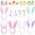 6pcs Lunettes De Pâques Drôles + 6pcs Serre-Tête Oreilles De Lapin - Déguisement Photo Carnaval Et Fête