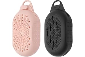 Godneei Seifensäckchen für Feste Seife, Seifensack & Seifenbox Reise im Doppelpack, Wiederverwendbarer Seifenbeutel für festes Duschgel, Foamie Seifensäckchen mit Aufhängung, Abtropffunktion