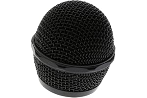 SDENSHI Mikro-Kopf mit Gitter für SM58-Serie - SM58LC und SM58S, Beta58 / Beta58a und andere Kabellose Mikrofone Ersatz-Bildschirm - Schwarz, 58 x 55 mm