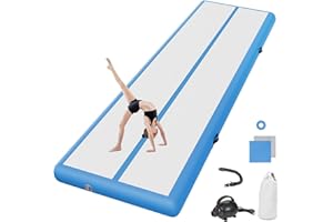 Airtrack matte tapis de gymnastique 10cm / 20cm Haut Tapis Entraînement epais 3/4M/5M/6M/7M/8M/9M/10M /11M/12M Tapis de Gym Gonflable Piste Gonflable Gymnastique Tumbling Gymnastique avec Pomp a air