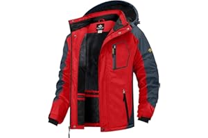 GEMYSE męska kurtka narciarska, górska, wiatroszczelna, polar outdoorowy, zimowy, okrycie wierzchnie z kapturem