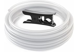 XINKYD Tubo in PTFE da 2,5 mm ID × 4 mm OD, 5 metri per stampante 3D PTFE Teflon, per Bambu Lab X1/X1C/A1/A1mini/P1P/P1S/A1/A1 Mini, per Ender3 V3/K1/K1 Max, per più stampanti 3D (5 metri PTFE + taglierino