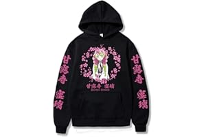 zhedu Anime Pullover Grafico Kanroji Mitsuri Carino Donne Ragazze Harajuku Felpe con Cappuccio A Maniche Lunghe Y2K Streetwear