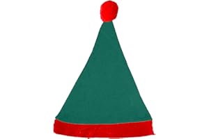 HD Novelty Christmas Hat, Santa Hat,Xmas Holiday Hat for Adults, Unisex Velvet Classic Santa Hat for Christmas New Year Party Decorations and Supplies
