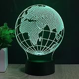 Globus 3D optische LED Illusion Lampen, FZAI 7 Farbe blinkende Kunst Skulptur Lichter Schlafzimmer Schreibtisch Tisch Nacht Licht Awesome Geschenke - 6
