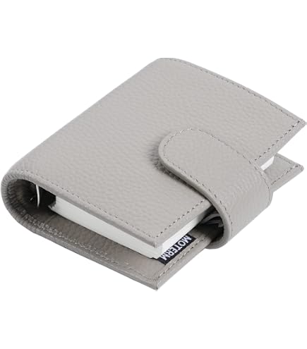Produktbild von Ringbuch Planer Moterm A5 Leder Planer Mit Ringmechanik - Pebbled Leder Organizer Kiesel-Creme, 30mm Ringe Ringbuch A5 Nachfüllbar