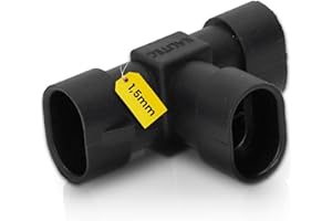 KALITEC Superseal - Distributore a T, 1,5 mm², connettore 2 poli, distributore a 3 vie, adattatore multiplo per cablaggio, connettore multiplo, nero