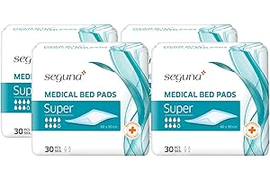 SEGUNA Medical Bed Pads, Schutzunterlage Super, 60x90 cm, 4 x 30 Stück (= 120 Stück), Krankenunterlagen, Inkontinenzunterlagen, Einwegunterlagen, Einmalunterlagen, Inkontinenz Bettschutz