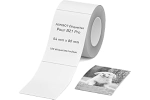 NIIMBOT B21 Pro Étiquettes Thermiques Autocollantes Pour l'impression des Photos/Bocal/École, Seulement pour l'étiqueteuse B21 Pro