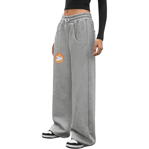 Pantalones Jogger Térmicos Para Mujer Con Forro Polar - Cintura Elástica, Bolsillos, Corte Holgado - Ideales Para Invierno Y Deporte