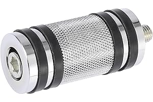 VekAuto 1 Pc Compatible for Harley Dyna Sportster Softail Road Glide, CNC Aluminum Alloy Silver Tone Black Motorcycle Foot Shifter Peg