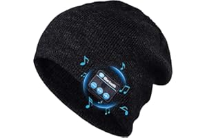 puersit Cappello Bluetooth V5.2 Uomo Donna Invernali, Lavorato a Maglia Senza Fili Bluetooth Cuffia Musica Cappello per Corsa Sci Escursionismo