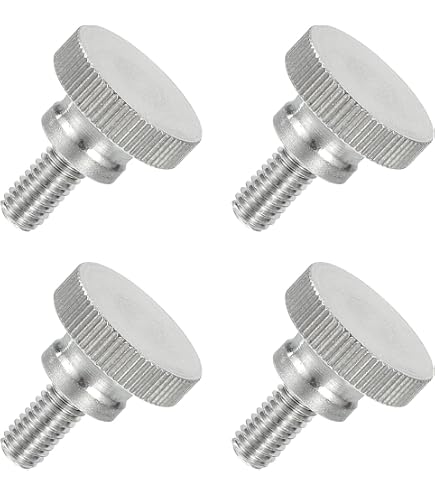 Knurled Thumb Screws, M4x10mm Brass Shoulder Bolts Stepped Grip Knobs Fasteners for Electronic