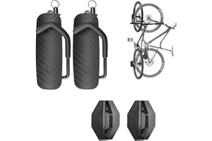JENMAYT Lot de 2 Support mural pivotant pour vélo,Crochet Vélo Mural Vertical, jusqu'à 30 kg,Gain de Place,pour garage, VTT et vélo de course
