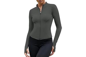 EFFAN Top Damen Sport Tshirt Oberteil Gym Yoga Sportshirt Langarm Laufshirt Fitness Atmungsaktiv Workout Activewear mit Daumenloch