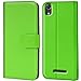 Produktbild Conie Handyhülle für Wiko Lenny 4 - Bookstyle- Klapp- Serie, Etui aus PU Leder, Lenny 4 Booklet Flip Hülle Grün