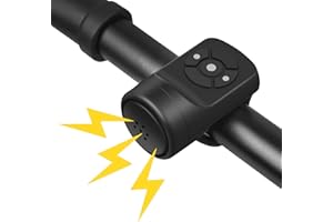 Flintronic Campanello Elettrico per Bicicletta, Campanello Bici Impermeabile IPX4, Campanello Bici Elettronico, Campanello per Bicicletta Elettrico, 22.2-31.8 mm per Ciclismo Scooter MTB BMX, Nero