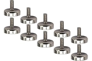 MAGNET-KAUF Imán de neodimio con rosca, rosca exterior M4, tornillo magnético, 16 mm, 5,5 kg de grosor, pinza plana de neodimio, rosca para atornillar fijo, rosca extra fuerte [10 unidades]