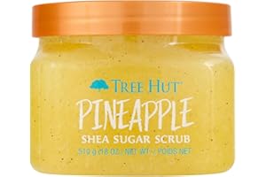 Tree Hut Pineapple Shea Sugar Scrub | Peeling-Körperpeeling entfernt abgestorbene, trockene Haut für ein weiches und hydratisiertes Gefühl | pflegende essentielle Körperpflege | 532 ml
