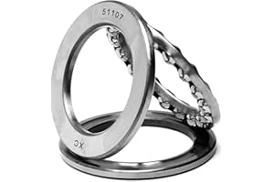 Othmro 51107 rodamientos axiales de bolas de 35 mm x 52 mm x 12 mm, dirección de acero cromado 1 unids