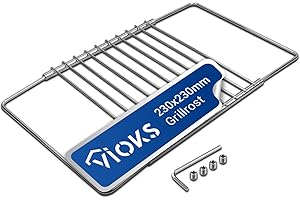 VIOKS Grille de cuisson extensible en acier inoxydable 230-400 mm pour four, grille de cuisson, grille extensible pour four