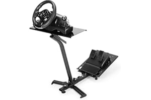 NITHO Support de Volant de Course pour Logitech G923 G29 G920 Thrustmaster et Fanatec, Pliable Support Simulateur de Course en Inoxydable, Inclinable Wheel Stand pour Volant de Jeu - Universel
