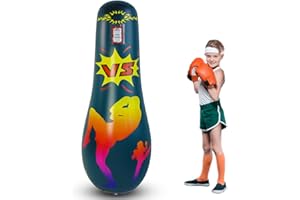 SUNSHINEMALL Sac de Frappe Lourd pour Les Enfants Boxe Dummy Gonflable Dinosaure Cool Fun Jouets pour Les garçons Cadeaux de Sport activités de Plein air Yard Games