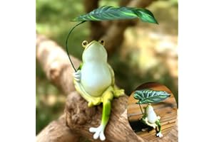 VLEDARLING Figuras Decorativas de Rana para jardín, Estatuas de Resina Animales de Rana, Decoración Exteriores