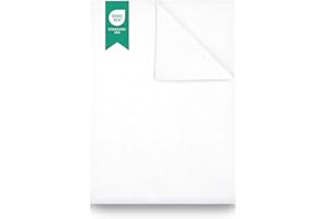 Green Mark Textilien® GMT-WSB-01 Prześcieradło 100% Tkana Bawełna, Białe, 250 x 150 cm