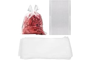 PHCOZY 100 Pcs PVA Beutel Angeln, PVA Beutelen Karpfenangeln, Schnell Auflösende PVA Bags für Boilies Karpfen, Futter, Dosenmais, Fischmehl, Pellets Angeln, (60×120mm)
