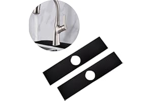 NICOLA 2 x saugfähige Wasserhahn-Matte, Wasserhahn-Umlauf-Pads, Wasserhahn-Trockenmatte für Badezimmer, Küche, Theke (schwarz)