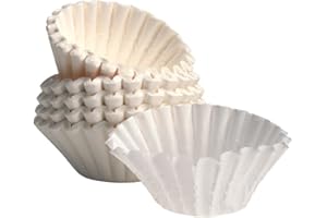 Saro - Lot de 1 000 Filtres à Café en Papier Blanchi, Forme Panier, Ø 245 mm, pour Cafetières