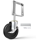 HOLKIE 100 mm Swivel Gate Wheel with Spring for Doors | Heavy wood and fences|load capacity 100 kg