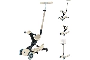 Globber - GO•UP Deluxe Lights ECO 360 - Trottinette évolutive 3 Roues avec siège et Module 360, pour Les Enfants de 15 Mois à 6 Ans