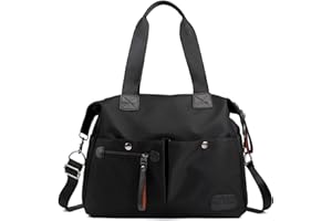 CORIOS Damska torba na ramię, nylonowa, wodoszczelna, z uchwytem, do pracy, szkoły, na zakupy, w podróży, na co dzień